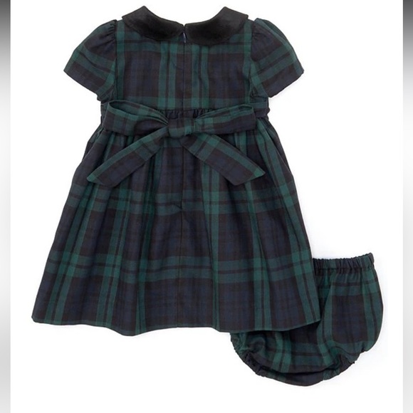 New! Peter Pan Collar Holiday Plaid Dress - Picture 4 of 8